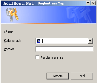 Webmail giriş ekranı